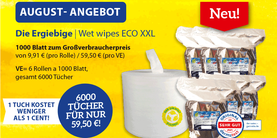 Maiarangebot 1 Desinfektionstuch kostet weniger als 1 Cent