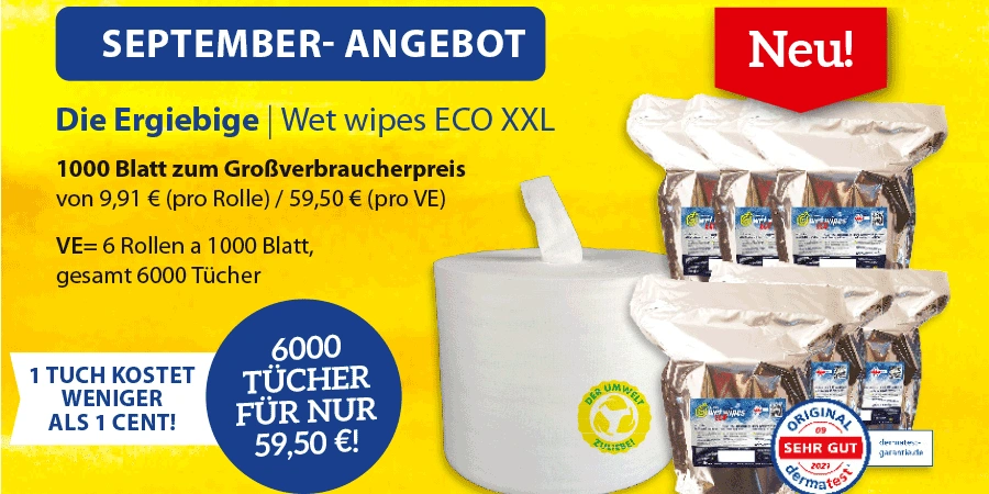 Maiarangebot 1 Desinfektionstuch kostet weniger als 1 Cent